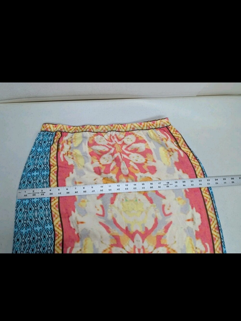 Sundance Resort Boho Maxi Skirt L Scarf Print #2140 - Picture 7 of 8